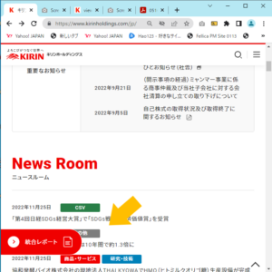 キリンホールディングスのサイトについて- 闘志の脱力|webサイト100選