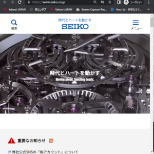seiko公式サイト(セイコーグループコーポレートサイト)について - 闘志の脱力 webサイト100選